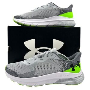 Under Armour HOVR Turbulence 2 Mens 11.5 Grey Green Running Sneakers 3026520-011